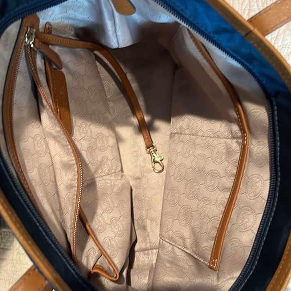 MICHAEL KORS BLUE NYLON TOTE DOUBLE HANDLES - Picture 6 of 14